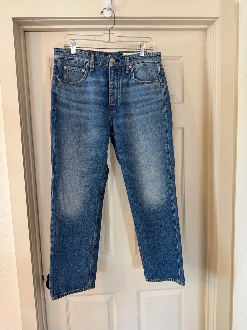 rag & bone Blue Cropped Ankle Jeans